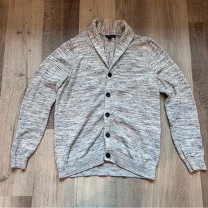 Banana Republic Men's Shawl Collar Cardigan - Light Gray Marled